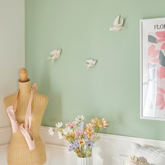 Lot de 3 déco murales Annie oiseau blanc