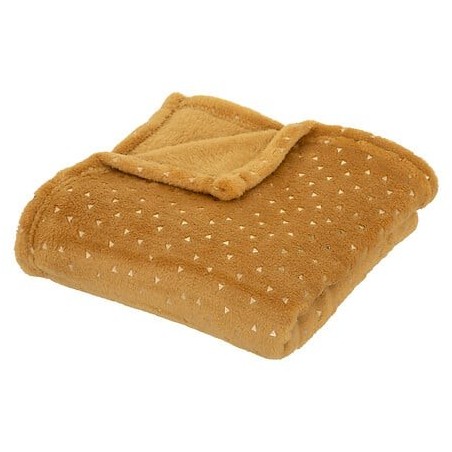 Plaid Oya 75 x 100 cm flanelle ocre