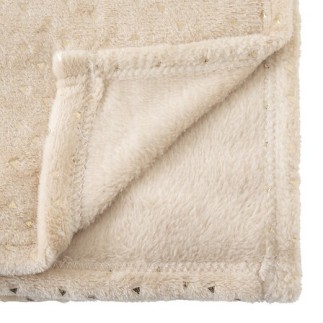 Plaid Oya 75 x 100 cm flanelle beige