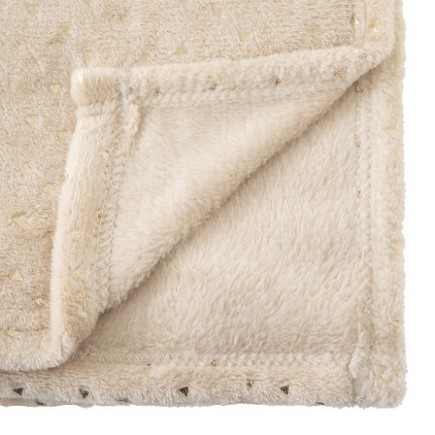 Plaid Oya 75 x 100 cm flanelle beige