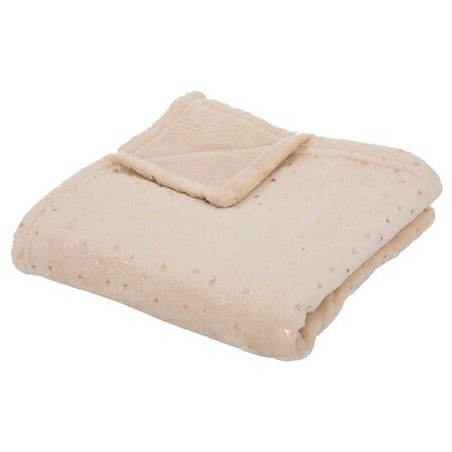 Plaid Oya 75 x 100 cm flanelle beige