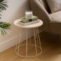 Table café Latte 38cm métal beige