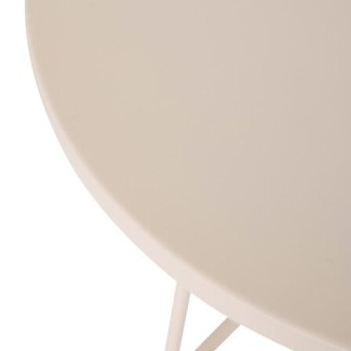 Table café Latte 38cm métal beige