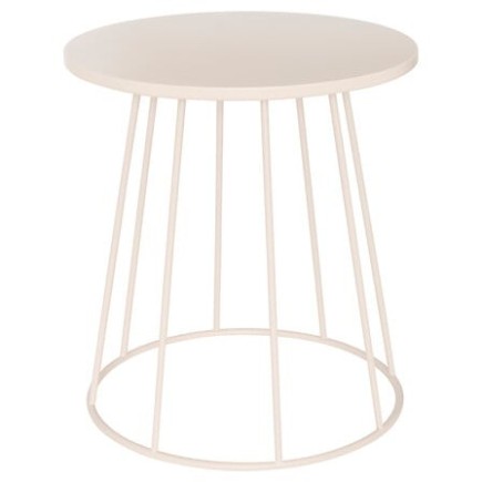 Table café Latte 38cm métal beige