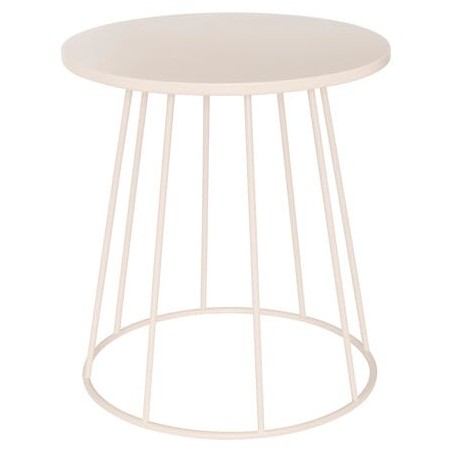 Table café Latte 38cm métal beige