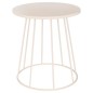 Table café Latte 38cm métal beige