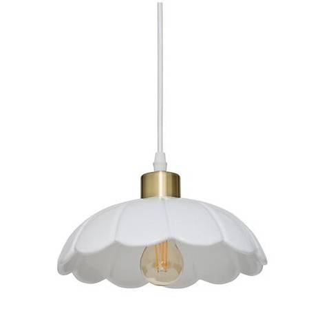 Suspension Bruna 23cm céramique blanc