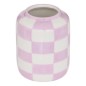 Vase Poolside 14cm céramique damier lila