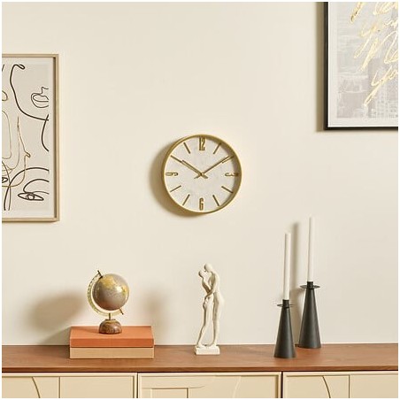 Horloge Nathalie 29cm effet marbre