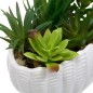 Composition Ocea 20cm pot coquillage blanc