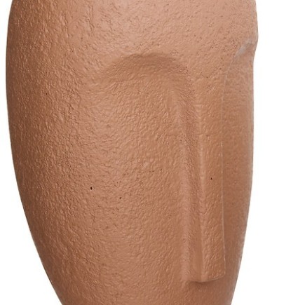 Visage déco Sien 24,5cm résine terracotta