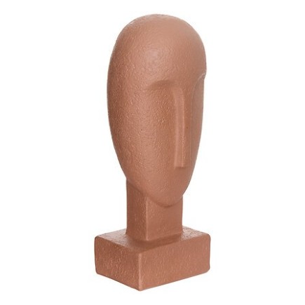 Visage déco Sien 24,5cm résine terracotta