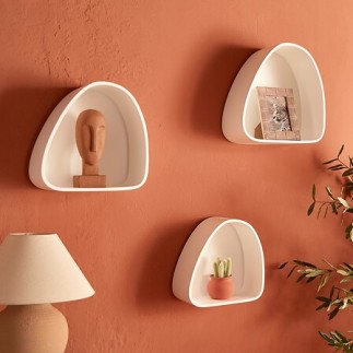 Visage déco Sien 24,5cm résine terracotta