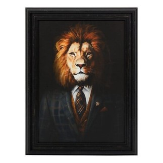 Toile imprimée lion 30x40cm