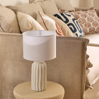 Lampe Fernan 36cm béton blanc