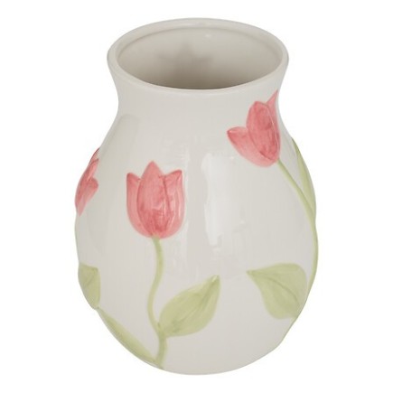 Vase Fleur de Rose 21cm céramique tulipes
