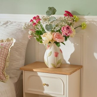Vase Fleur de Rose 21cm céramique tulipes