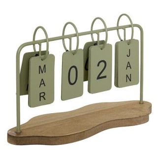 Calendrier Fred 25cm métal vert