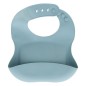 Set bavoir et cuillère Yum silicone BLEU