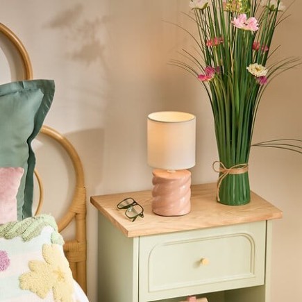 Lampe Noly 17cm céramique pêche