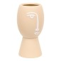 Vase visage Pam 19,8cm céramique beige