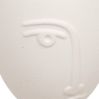 Vase visage Pam 19,8cm céramique blanc