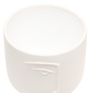 Vase visage Pam 19,8cm céramique blanc