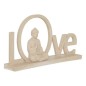Mot Love à poser déco Salma résine beige
