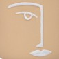 Cache pot visage Pam 17cm céramique beige