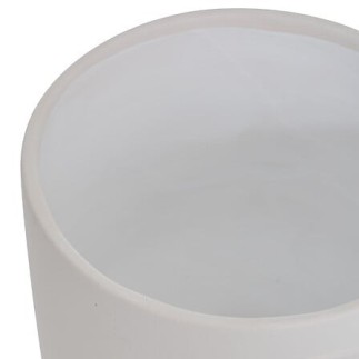 Cache pot visage Pam 17cm céramique blanc