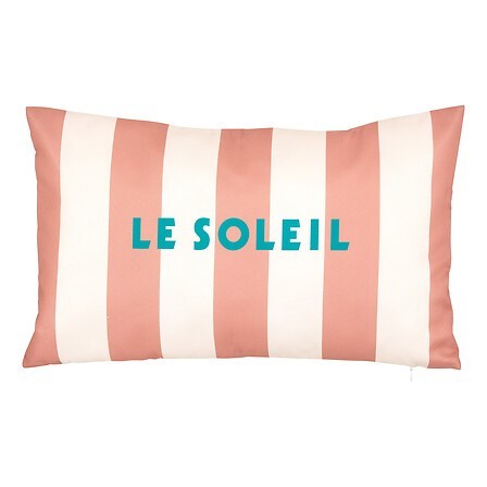 Coussin extérieur Poolside 30x50cm rayé terracotta