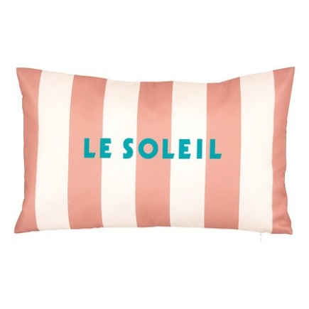 Coussin extérieur Poolside 30x50cm rayé terracotta