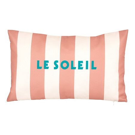 Coussin extérieur Poolside 30x50cm rayé terracotta