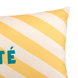 Coussin extérieur Poolside 30 x 50 cm rayé jaune