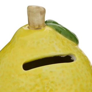 Tirelire Citron Tutti Frutti 18 cm dolomite