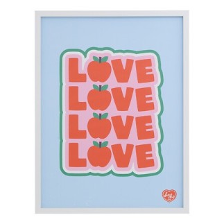 Tableau imprimé encadré Chachapop Love Pomme