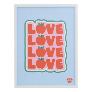 Tableau imprimé encadré Chachapop Love Pomme