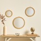 Miroir Tilia x3 bois et corde