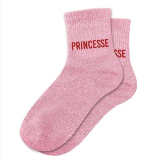 Chaussettes Paillettes Princesse Rose