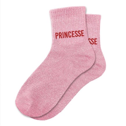 Chaussettes Paillettes Princesse Rose