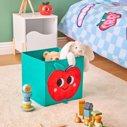 Boîte de rangement Chachapop velours pomme