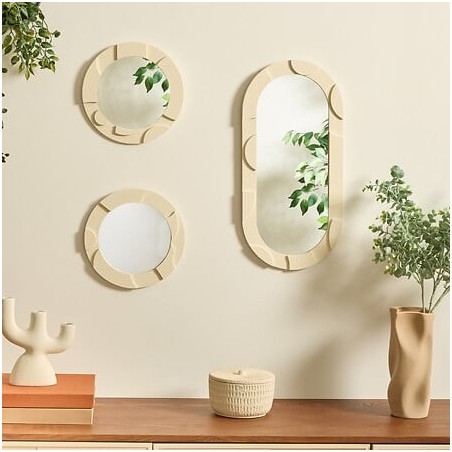 Miroir 3D Anny x3 bois