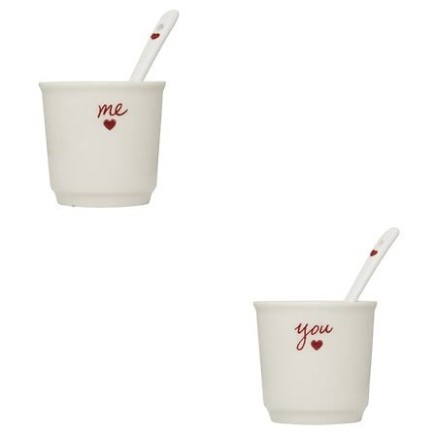 Coffret 2 tasses espresso Valentine 10 cl You & Me