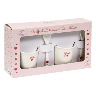 Coffret 2 tasses espresso Valentine 10 cl You & Me