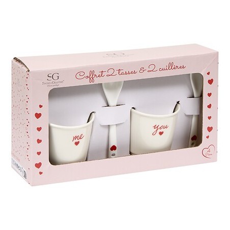 Coffret 2 tasses espresso Valentine 10 cl You & Me