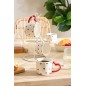 Rack 4 mugs Valentine 22cl coeur