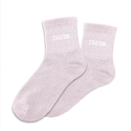 Chaussettes Paillettes Chaton
