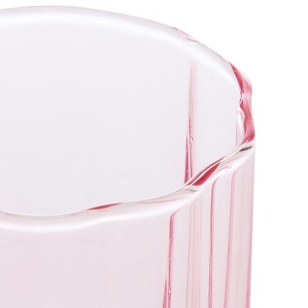 Gobelet Fleur de rose verre rose