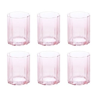 Gobelet Fleur de rose verre rose