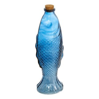 Carafe forme poisson Oceania 54 cl verre bleu